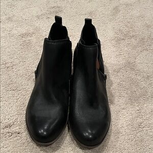 Lucky Brand Black Leather Ankle Boots